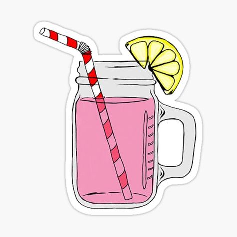 Preschool Treats, Lemonade Sticker, Mason Jar Stickers, Snapchat Logo, Preppy Stickers, Jar Stickers, Homemade Stickers, Drink Stickers, Sticker Template