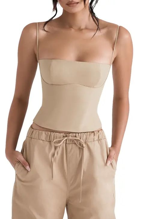 Square Neck Bustier Top, House Of Cb Corset Top, Linen Corset Top, 100% Cotton Clothing Women, Square Neck Top Outfit, Beige Corset Top, Square Neck Corset Top, Summer Corset, Strapless Corset Top