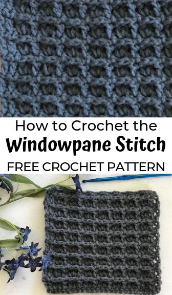 A free crochet stitch pattern: the Windowpane stitch! Learn this easy crochet post stitch pattern, free crochet tutorial! #crocheting #crochetstitch #freecrochetpatterns Crocheting Tips, Crochet Cal, Crochet Stitch Pattern, Crochet Blanket Tutorial, Waffle Stitch, Crochet Goodies, Crochet Tutorials, Blanket Patterns, Arm Knitting