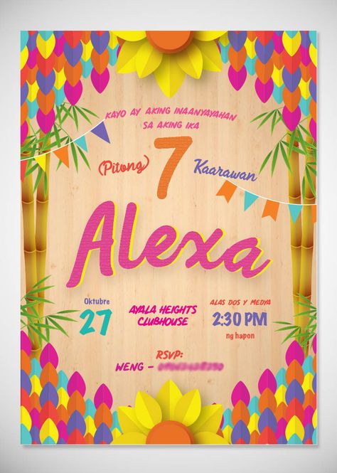 Filipino Fiesta Theme Invitation, Filipino Fiesta Birthday Invitation, Filipino Fiesta Invitation, Filipino Fiesta Birthday Theme, Filipino Themed Birthday Party, Filipino Fiesta Party Theme, Fiesta Theme Party Filipino, Pinoy Fiesta, Fiesta Theme Party Decorations