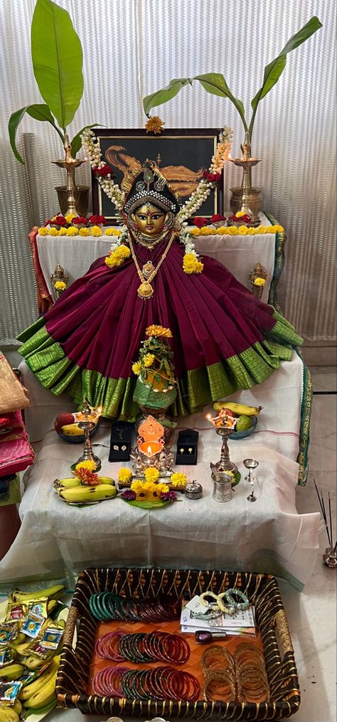 Sravan laxmi puja Lakhi Puja, Laxmi Pooja, Laxmi Puja, Ganesh Chaturthi Decoration, Airport Travel Outfits, Happy Ganesh Chaturthi Images, Ganesh Chaturthi Images, Happy Ganesh, Airport Travel