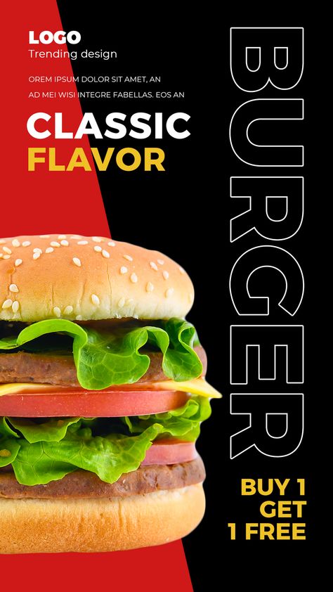 Simple Fashion Hamburger Fast Food Social Media Advertising Instagram Story#pikbest#backgrounds Simple Ads Design, Food Posts Instagram Ideas, Hamburger Poster Design, Fast Food Social Media Design, Simple Social Media Design, Fast Food Social Media Post, Burger Poster Design, Fast Food Social Media, Insta Story Template