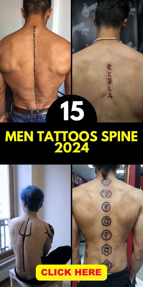 If you're in search of men tattoos spine ideas that are both meaningful and visually striking, 2024 offers a wealth of possibilities. Whether you're drawn to Viking symbolism that represents bravery and exploration, or you prefer the intricate beauty of Japanese designs, your spine tattoo can be a reflection of your interests and values. Spine Tattoo Ideas Men, Men’s Small Spine Tattoo, Japanese Spine Tattoo For Men, Spine Tattoos For Men Design, Mens Spine Tattoo Ideas Unique, Spine Tattoo Men Ideas Design, Viking Spine Tattoo Men, Men Spine Tattoo Ideas, Back Tattoo Men Spine