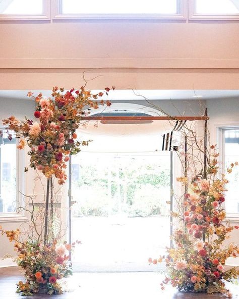 Wedding Chuppah Flowers, Bridal Room Decor, Chuppah Flowers, Fall Ceremony, Early Fall Weddings, Wedding Chuppah, Fallen Arches, Crazy Wedding, Floral Arch Wedding