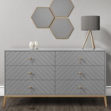 Drawers Decor, Chest Of Drawers Decor, Drawer Decor, Chest Of Drawers Design, Drawers Design, Grey Drawers, Wide Chest Of Drawers, Bedroom Chest Of Drawers, Chest Of Drawer