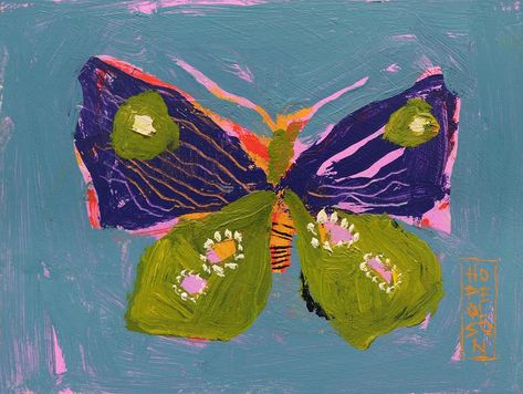 Butterfly Solo 4 on Artfully Walls Hope Olson, Artfully Walls, Artist Wall, Acrylic On Wood, Butterfly Painting, Butterfly Art, Childrens Art, Funky Art, A Butterfly