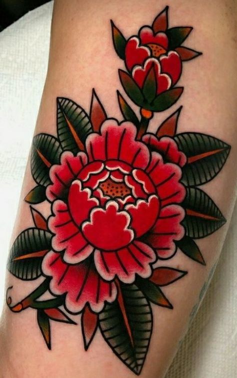 Dahlia Traditional Tattoo, Calgary Tattoo, Traditional Tattoo Flowers, Finger Tats, L Tattoo, Geometric Tattoo Arm, Tattoo Convention, Tattoo Old School, Tattoo Shows