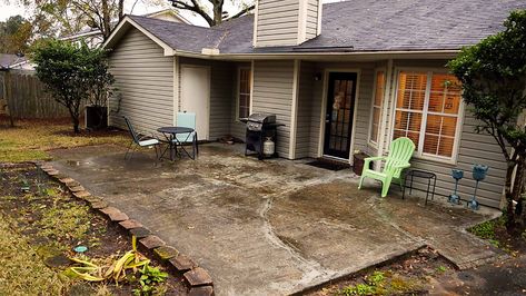 Concrete Patio Resurfacing, Patio Repair, Cement Stain, Concrete Stain Patio, Relaxing Patio, Cement Patio, Concrete Resurfacing, Concrete Slab, Stained Concrete