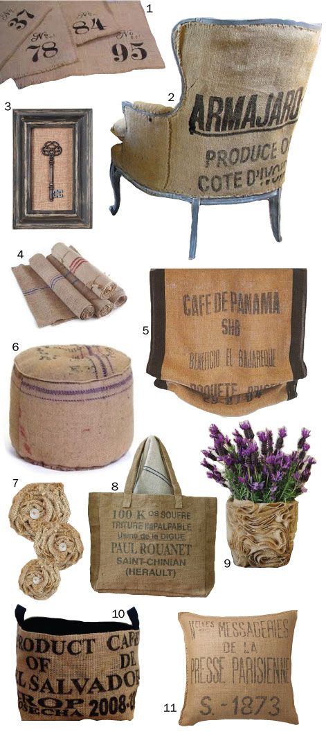 Hammers and High Heels: HOH: The Many Uses, Reuses, and DIY Ideas for Burlap! Coffee Sack Ideas Diy, Hessian Coffee Sack Ideas, Coffee Bags Burlap Decor, Coffee Sack Ideas, Coffee Bag Ideas, Coffee Bean Sacks, Burlap Coffee Bags, Coffee Bean Bags, Coffee Sack