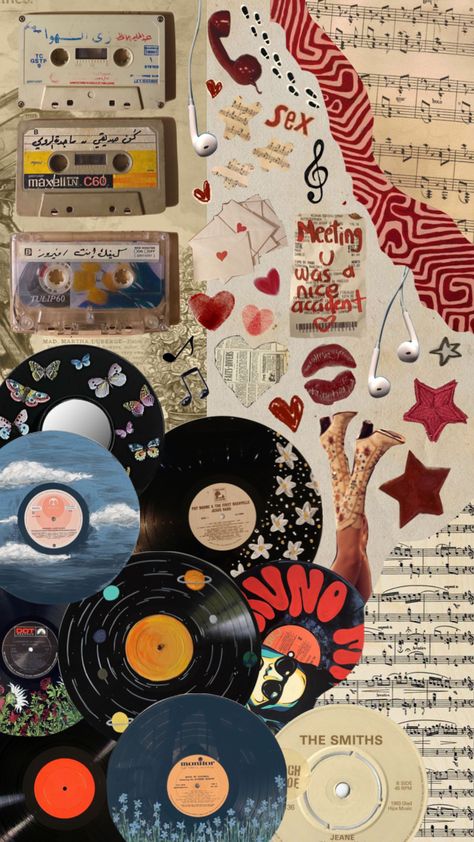 #myfirstshuffle #vintage #moodboard #music #records Girly Music Aesthetic, Film Music Aesthetic, Retro Music Wallpaper, Retro Bg Aesthetic, Music Vinyl Aesthetic, Vintage Music Wallpaper, Music Aesthetic Pictures, Music Culture, Retro Music Aesthetic