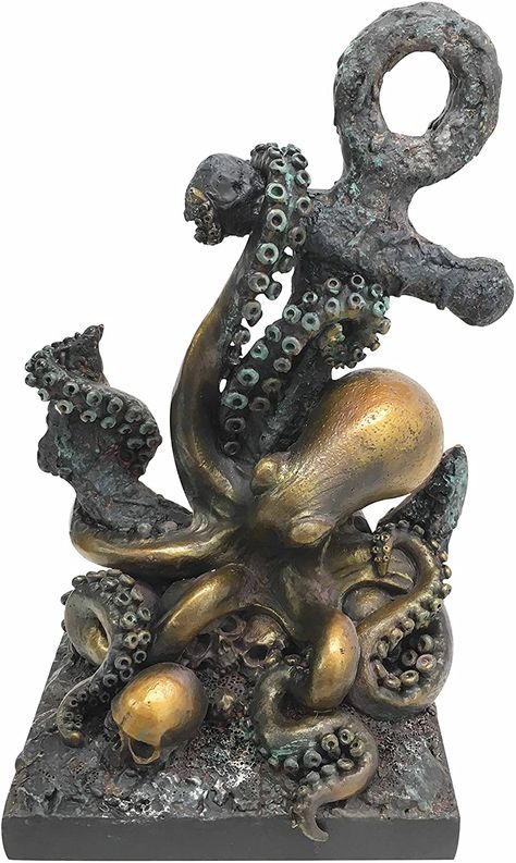 Anchor Sculpture, Lighthouse Project, Kraken Monster, Evil Gnome, Kraken Art, Handmade Animals, Steampunk Octopus, Sea Sculpture, Apartment Goals