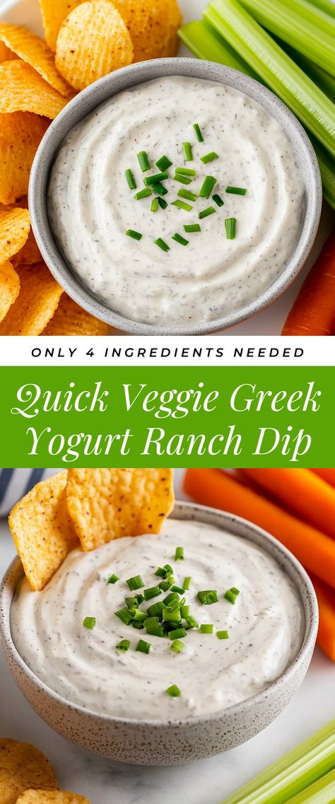 Image for Quick Veggie Greek Yogurt Ranch Dip Dill Veggie Dip Recipe, Yogurt Dip For Veggies, Yogurt Ranch Dip, Greek Yogurt Veggie Dip, Whipped Greek Yogurt, Healthy Veggie Dip, Greek Yogurt Ranch Dip, Veggie Dip Recipe, Yogurt Ranch