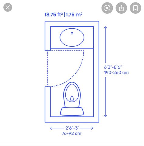 Half Bathroom Dimensions, Half Bath Dimensions, Bathroom Floorplan, Tiny Half Bath, Small Half Bathroom, Small Half Bath, Tiny Powder Room, Small Toilet Room, Bathroom Dimensions