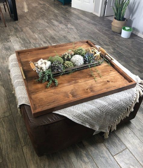 Large wooden tray