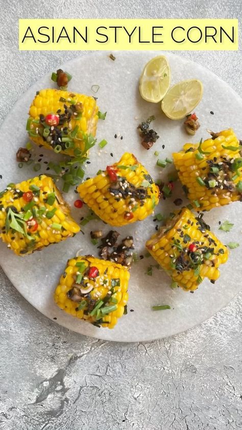 ASIAN STYLE CORN Try this new fun twist on corn on the cob. It’s filled with fun asian flavors and actually tastes delicious. It’s easy to… | Instagram Asian Corn On The Cob, Instagram Asian, Corn On The Cob, Asian Flavors, Sunday Dinner, Asian Style, Minced Garlic, Lemon Grass, Vegetable Recipes