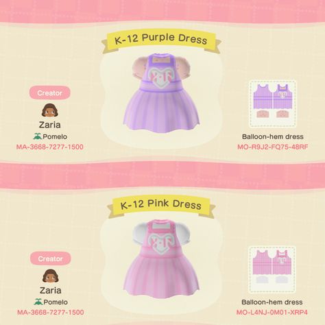 I made designs of the Melanie Martinez K-12 dresses in New Horizons. Enjoy! 💗 #acnh #animalcrossing #acnhdesign #melaniemartinez Acnh Melanie Martinez Design, Acnh Island Tunes Melanie Martinez, Melanie Martinez Id Codes, Melanie Martinez Animal Crossing Tune, Animal Crossing Melanie Martinez, Melanie Martinez Acnh, My Melody Animal Crossing, K-12 Dress, K 12 Melanie Martinez Outfit