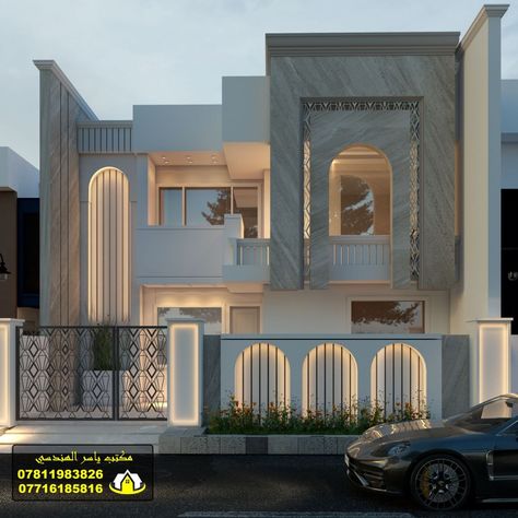 Classic Elevation, Boundary Wall Design, Warm Home Aesthetic, House Structure Design, Classic Facade, Compound Wall Design, Boundary Wall, House Outer Design, Architecture Portfolio Design