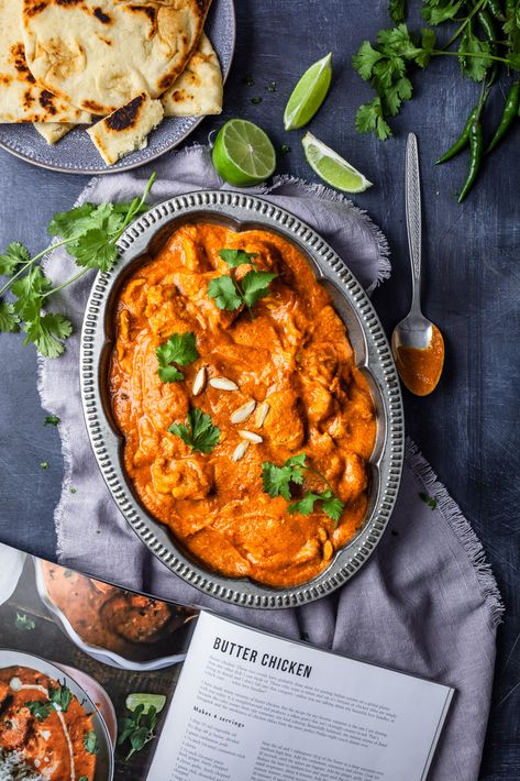 Classic Butter Chicken | Olive & Mango Butter Chicken Presentation, Butter Chicken Food Photography, Butter Chicken Photography, Food Varieties, Food Shoot, Indian Food Photography, Best Curry, Winter Wedding Ideas, Youtube Photography