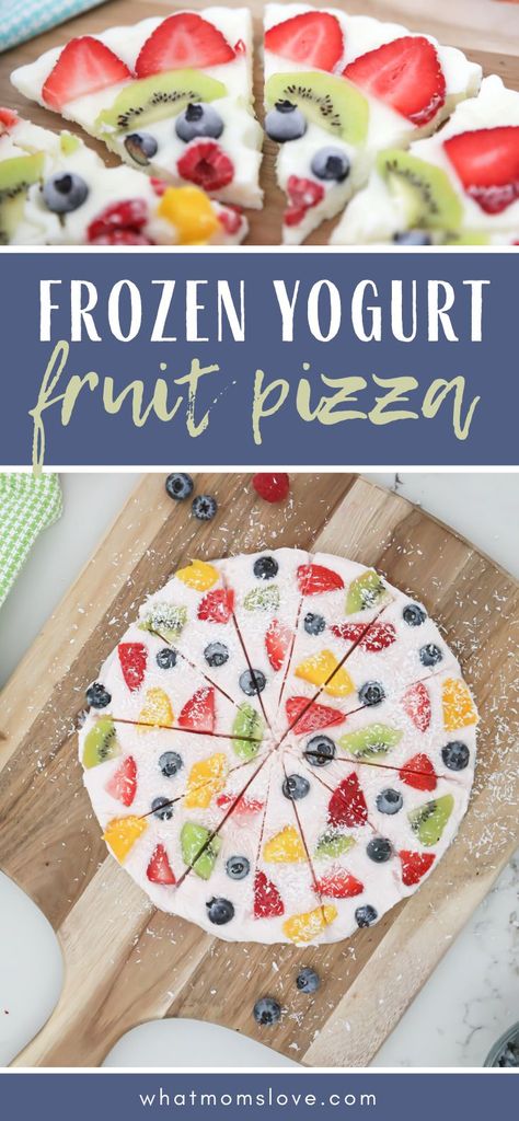 Recipe For Picky Eaters, Frozen Yogurt Fruit, Fruit Bark, Yogurt Pizza, Healthy Snack For Kids, Healthy Frozen Yogurt, Toddler Picky Eater, Winter Snack, Picky Eaters Kids