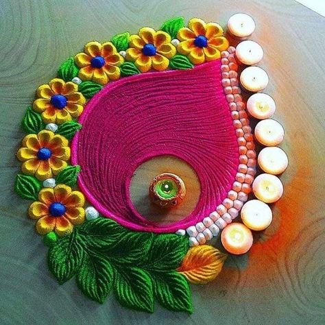 Rangoli Designs Latest Easy, Best Rangoli Designs, Best Rangoli, Rangoli Designs For Diwali, Easy Rangoli Designs Videos, Very Easy Rangoli Designs, Rangoli Designs Photos, Rangoli Designs Simple Diwali, Easy Rangoli Designs Diwali