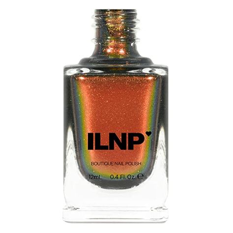 ILNP Abundance - Red, Orange, Bronze, Gold Ultra Chrome Color Shifting Nail Polish Ilnp Nail Polish, Polish Names, Chrome Nail Polish, Boutique Nails, Magnetic Nail Polish, Fall Nail Polish, 2024 Nails, Orange Copper, Chrome Color