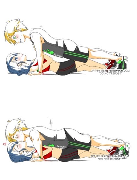 Push up cuddles-1 by Ferisae Ladybug E Catnoir, Photo Manga, Adrian And Marinette, Catty Noir, Miraculous Ladybug Memes, Miraculous Ladybug Fanfiction, Ladybug Anime, Marinette And Adrien, Miraculous Ladybug Fan Art