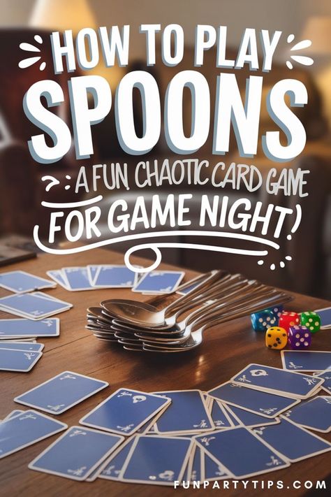 Looking for an easy card game that brings the chaos and fun? Spoons is the game night classic you didn’t know you needed. With quick rounds and fast hands, it’s perfect for family fun night or a casual game night with friends. Check out how to play this wildly fun card game—it’s easy for kids and, yep, even adults. Crazy Bridge Card Game, Game Night Game Ideas, Game Night For Adults, Game Night Party Ideas, Spoons Card Game, Game Night Theme, Game Night Ideas For Adults, Card Games For Two, How To Play Spoons