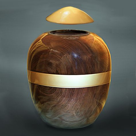 Diy Wooden Urns For Ashes, Gold Urn, Wooden Bangle Bracelet, Companion Urns, Wood Pet Urn, Robert Wood, Wood Turned Cremation Urns, Wood Turned Bowls, Wooden Bangle