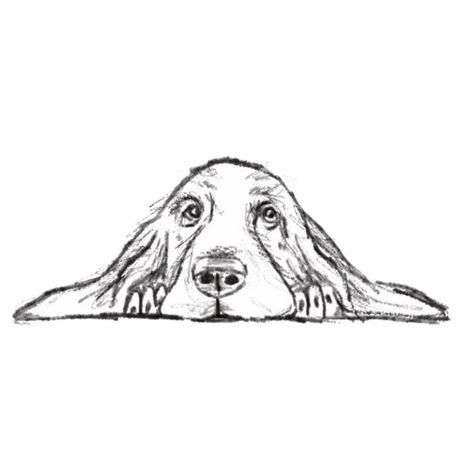 Basset Hound Art, Dog Line Art, Wiener Dogs, Dog Line, Dog Sketch, Basset Hound Dog, Puppy Dog Eyes, Bassett Hound, Picasso Art