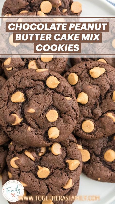 Chocolate Cake Mix Cookies Recipe in 2022 | Cake mix cookies, Cookie recipes, Cake mix cookie recipes Peanut Butter Cake Mix Cookies, Peanut Butter Chocolate Cake, Butter Chocolate Cake, Cookies With Peanut Butter, Chocolate Cake Mix Recipes, Butter Cake Cookies, Peanut Butter Chip Cookies, Recipes Using Cake Mix, Chocolate Cake Mix Cookies