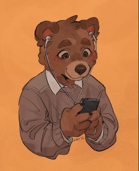 Arte Indie, Bear Character, Bear Art, A Guy Who, Funky Art, Cartoon Art Styles, Art Reference Photos, Pretty Art, Art Blog