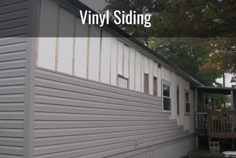 Should You Remodel An Older Mobile Home? | Mobile Home Friend Trailer Remodel Single Wide, Mobile Home Siding, Mobile Home Skirting, Mobile Home Kitchens, Home Remodeling Exterior, Remodeling House, Home Siding, New Mobile Homes, Mobile Home Remodeling