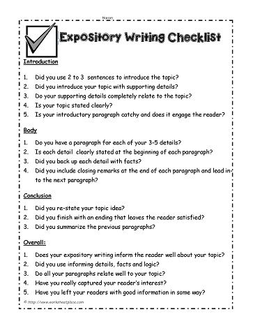 Expository Writing Checklist Expository Writing Anchor Chart, Introductory Paragraph, Writing Checklist, Write An Essay, Expository Essay, Writing Station, Expository Writing, Writing Anchor Charts, Middle School Writing