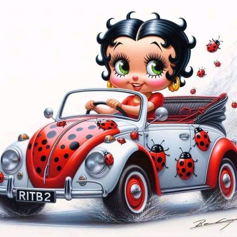 Rock Cartoon, Betty Cartoon, Ladybug Beetle, Daenerys Targaryen Art, Original Betty Boop, Cute Best Friend Quotes, Betty Boop Classic, Black Betty Boop, Targaryen Art