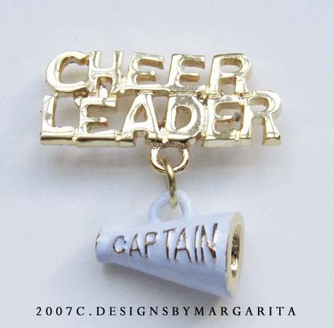 Cheerleader Captain pin as a gift! Cheerleader Captain Aesthetic, Cheer Captain Aesthetic, Cheer Captain Ideas, Cheer Captain Gifts, Captain Aesthetic, Cheer Camp Gifts, Captain Ideas, Camp Gifts, Cheerleading Ideas