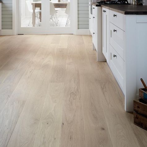 Howdens Light White Oak Engineered Flooring 2.38m² Pack | Howdens Howdens Flooring, Oak Floorboards, White Oak Hardwood Floors, Real Wood Floors, Floor Kitchen, Wood Floors Wide Plank, Oak Wood Floors, Oak Hardwood Flooring, Light Wood Floors