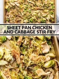 Sheet Pan Chicken and Cabbage Stir Fry Chicken And Cabbage Stir Fry, Easy Chicken Stir Fry, Serve Over Rice, Casserole Side Dishes, Baked Chicken Recipes Easy, Cabbage Stir Fry, Eating Challenge, Chicken And Cabbage, Healthy Chicken Recipes Easy