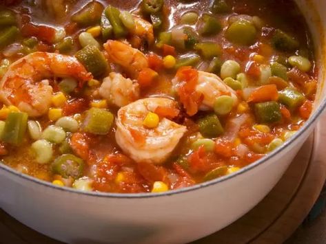 Gullah Geechee Recipes, Gullah Recipes, Kardea Brown Recipes, Farmhouse Rules Recipes, Delicious Miss Brown, Kardea Brown, Soup With Shrimp, Nancy Fuller, Okra Soup