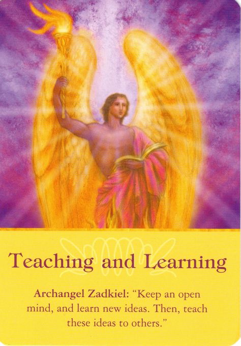 Archangel Zadkiel   Name meaning: "Righteousness of God"   Will help us with clarity, forgiveness and new ideas. He also assists with emotional healing. He works on the rays of transmutation (change from one form/state to another). Place all your troubles and difficult relationships within his flame so that all negativity is transmuted into positive vibrations.   Crystal affinity: Lapis Lazuli. Archangel Zadkiel, Angel Therapy, Spirit Magic, Angel Tarot Cards, Tarot Magic, Angel Tarot, Angel Signs, Angel Oracle Cards, Angel Cards Reading