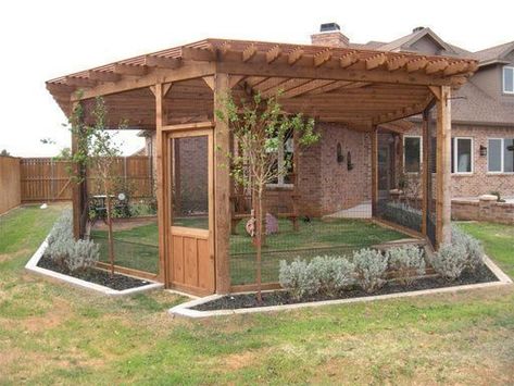 Cat Patio, Outdoor Cat Enclosure, Patio Pergola, Dog House Diy, Pergola Design, Outdoor Cat, Cat Enclosure, Dog Rooms, Backyard Diy Projects