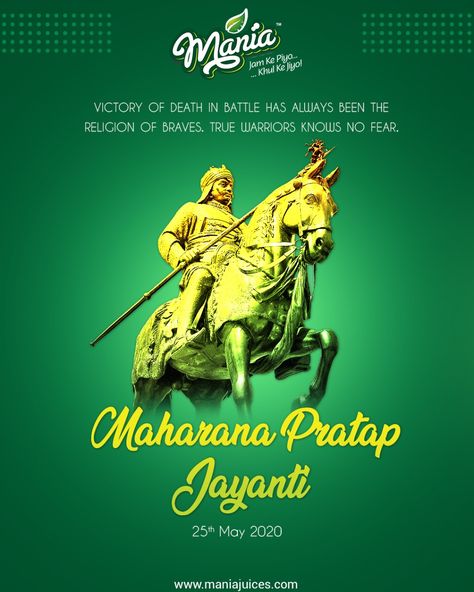 The ruler of Mewar, considered to be one of the most valiant Hindu kings during the Mughal rule, Maharana Pratap is always remembered for his undefeated courage and spirit.🙏  Maharana Pratap Jayanti!  #maharana #maharanapratap #history #rajputana #rajputana_culture #maharanapratapsingh #maharanapratapjayanti #mania #juices  www.maniajuices.com Hindu Kings, Maharana Pratap Jayanti, Festival Ads, Rajputana Culture, Maharana Pratap, Always Remember, Ruler, Victorious, Festival