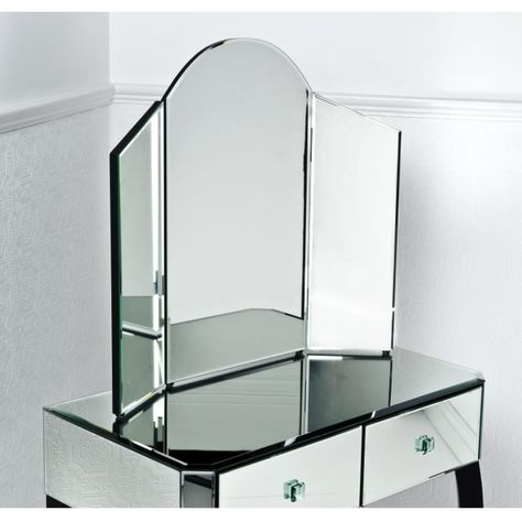 French Furniture Bedroom, Mirrored Bedroom Furniture, French Mirror, French Style Furniture, Gorgeous Bedrooms, Vanity Design, Glass Furniture, Dressing Table Mirror, Dressing Mirror