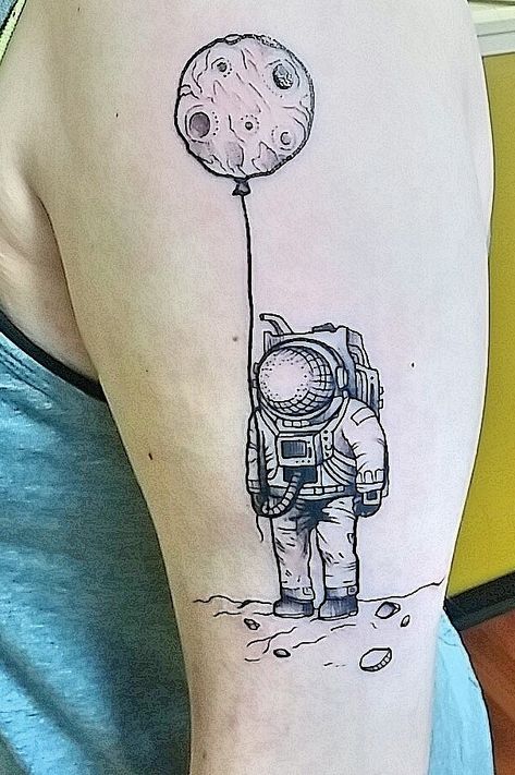 21 Ink-credible Science-Inspired Tattoos Science Tattoos, Astronaut Tattoo, Tattoo Trend, 4 Tattoo, Space Tattoo, Incredible Tattoos, Symbol Tattoos, Badass Tattoos, Home Tattoo