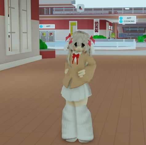 Robloxian Highschool, Brown Hair Up, Cute Roblox Avatars, Accessories Codes, Cute Beret, Cute Ripped Jeans, Romantic Questions, Sparkle Wallpaper, High School Outfits