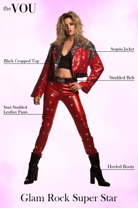 Glam Rock Outfits, Dress Old Money, Edgy Hipster, Glam Rock Style, Decades Fashion, Fashion Through The Decades, Rock Star Outfit, Character Wardrobe, Rockstar Gf