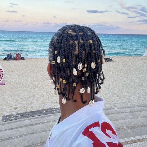 Braids With Hair Rings, Mens Fulani Braids, Fulani Braids Men, Black Boy Hairstyles, Cornrow Braids Men, Cornrows Natural Hair, Hair Twists Black, Black Hair Cuts, Cornrow Hairstyles For Men