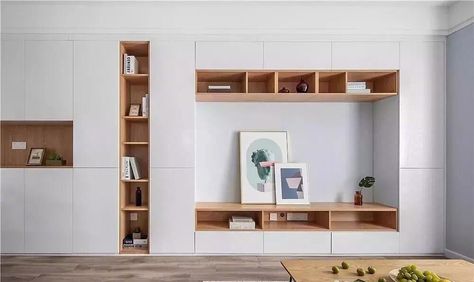 Living Room Storage Wall, Cabinetry Living Room, Living Room Hutch, Space Saving Furniture Bedroom, Open Kitchen And Living Room, Tv Unit Interior Design, Living Tv, Modern Small House Design, Ikea Besta