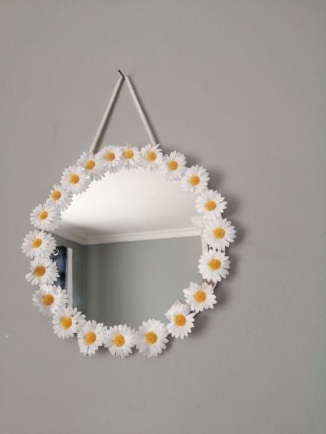 Get inspiration and ideas for your next DIY project to express your creativity and style.#craftyideas #DIYhomedecor #craftingideas #DIYdecor #wallart #walldecor #homediy Super Clay Art, Clay Flower Mirror, Air Dry Clay Charms, Super Clay, Crafts Wallpaper, Aesthetic Sketches, Art Drawings Painting, Clay Mirror, Wall Art Projects