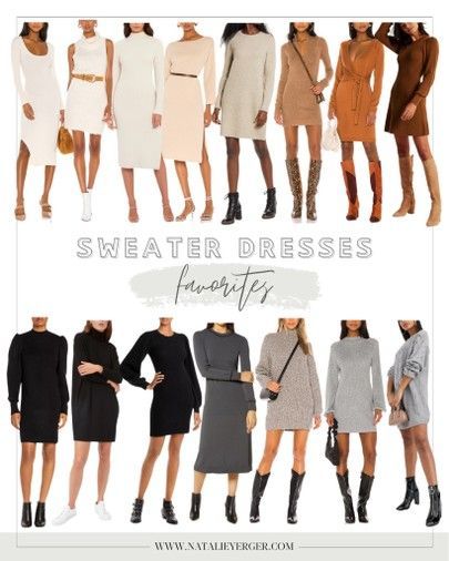 Transition To Fall Outfits, Sweater Dress Outfits, Fall Party Outfit, Sweater Dress Outfit Winter, Sweater Dress Leggings, Sweater Dress Boots, Sweater Over Dress, Fall Outfits 2022, Cream Sweater Dress