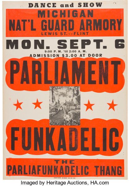 Parliament Funkadelic, Vintage Concert Posters, Funk Music, Music Flyer, Concert Poster, Tour Posters, Rock Posters, Gig Posters, Music History